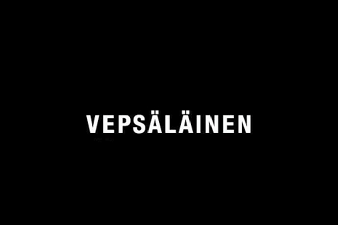 Kuvassa Vepsäläisen mustavalkoinen logo