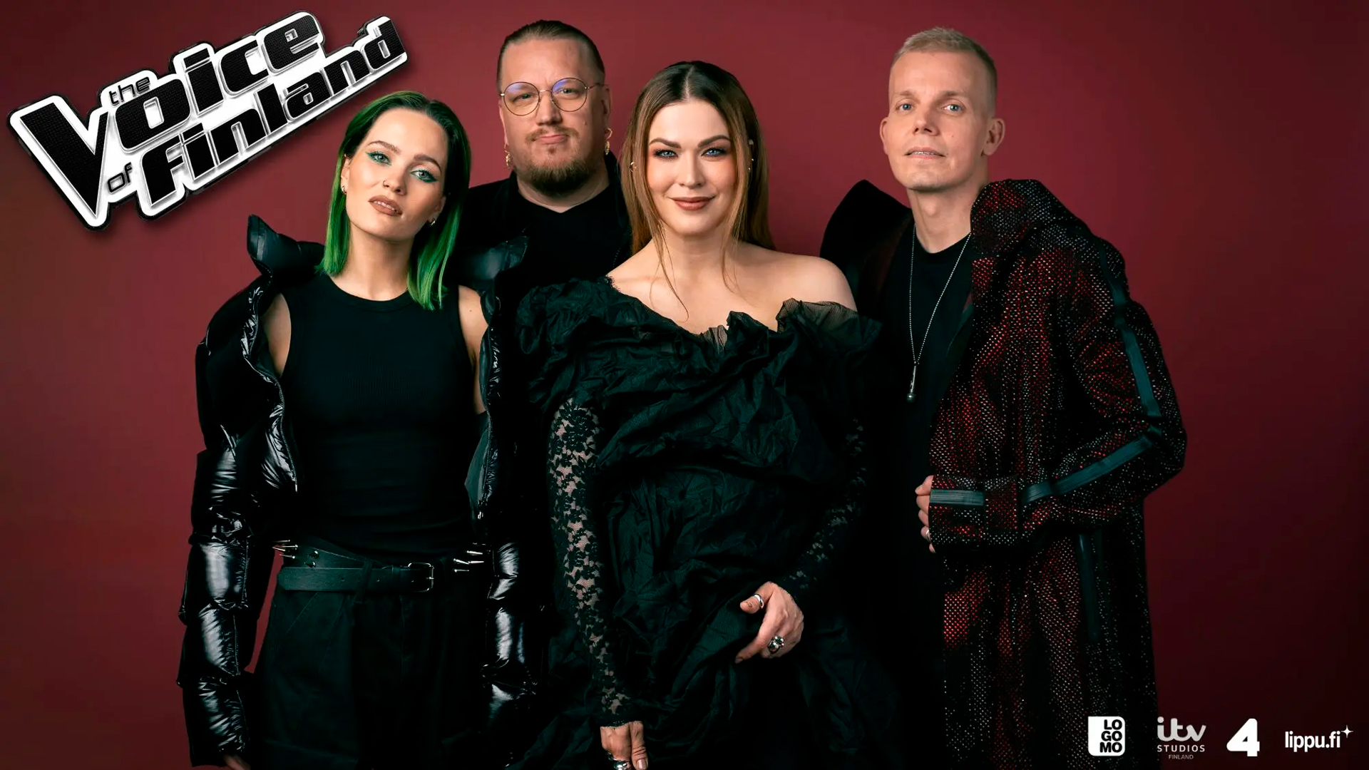 Neljä The Voice of Finland -ohjelman juontajaa.
