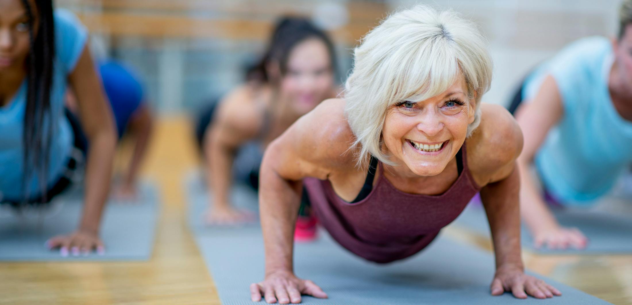 woman doing a plank