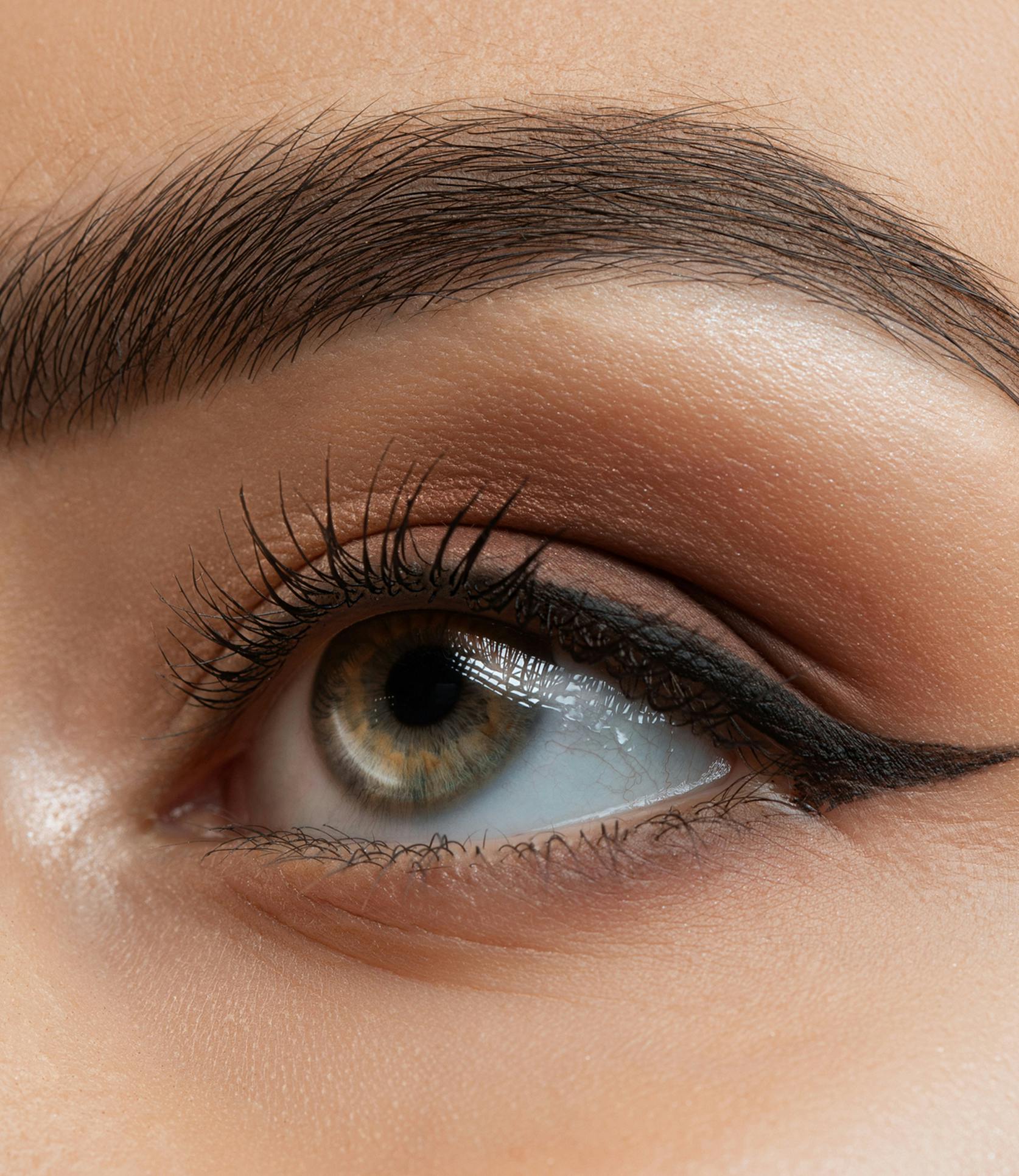 close up of eye and eyebrow