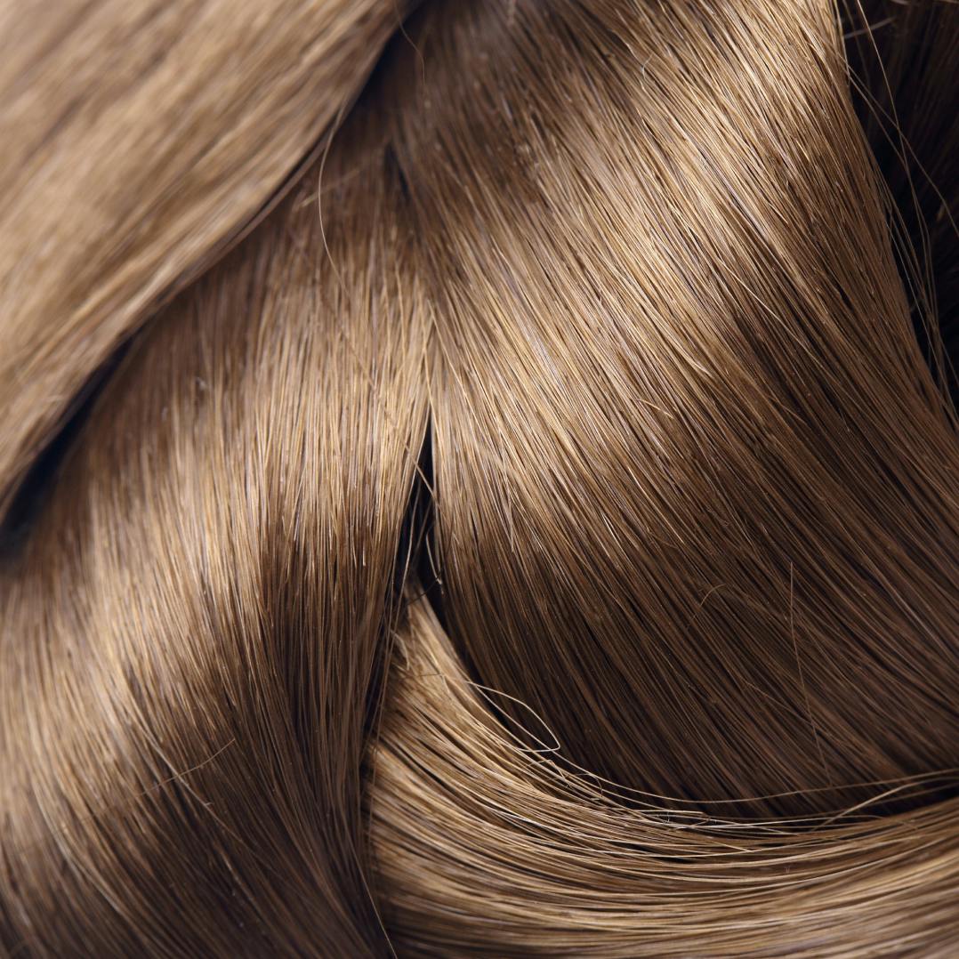 close up of braided hair