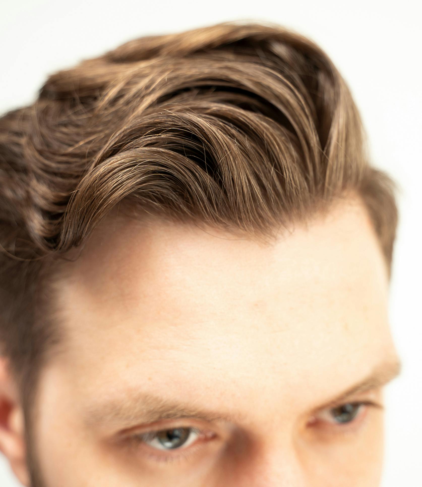 Man with wavy hair