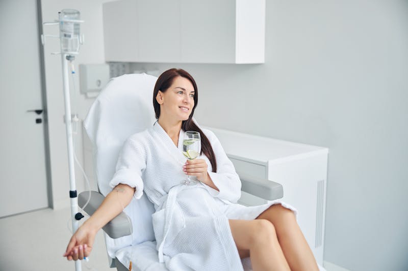 woman getting an IV