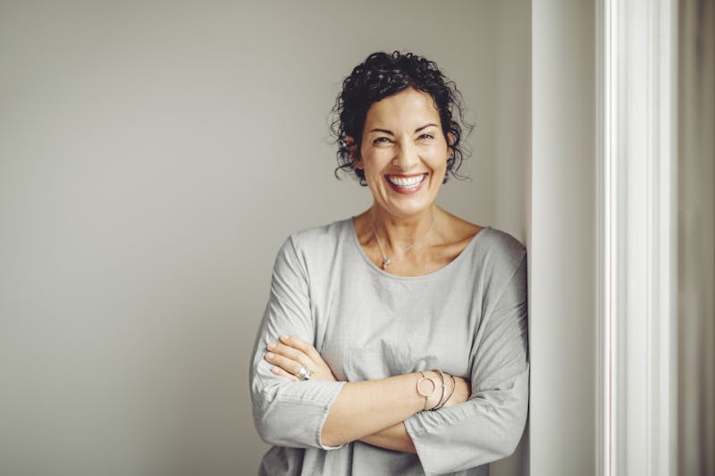 Beautiful older woman smiling