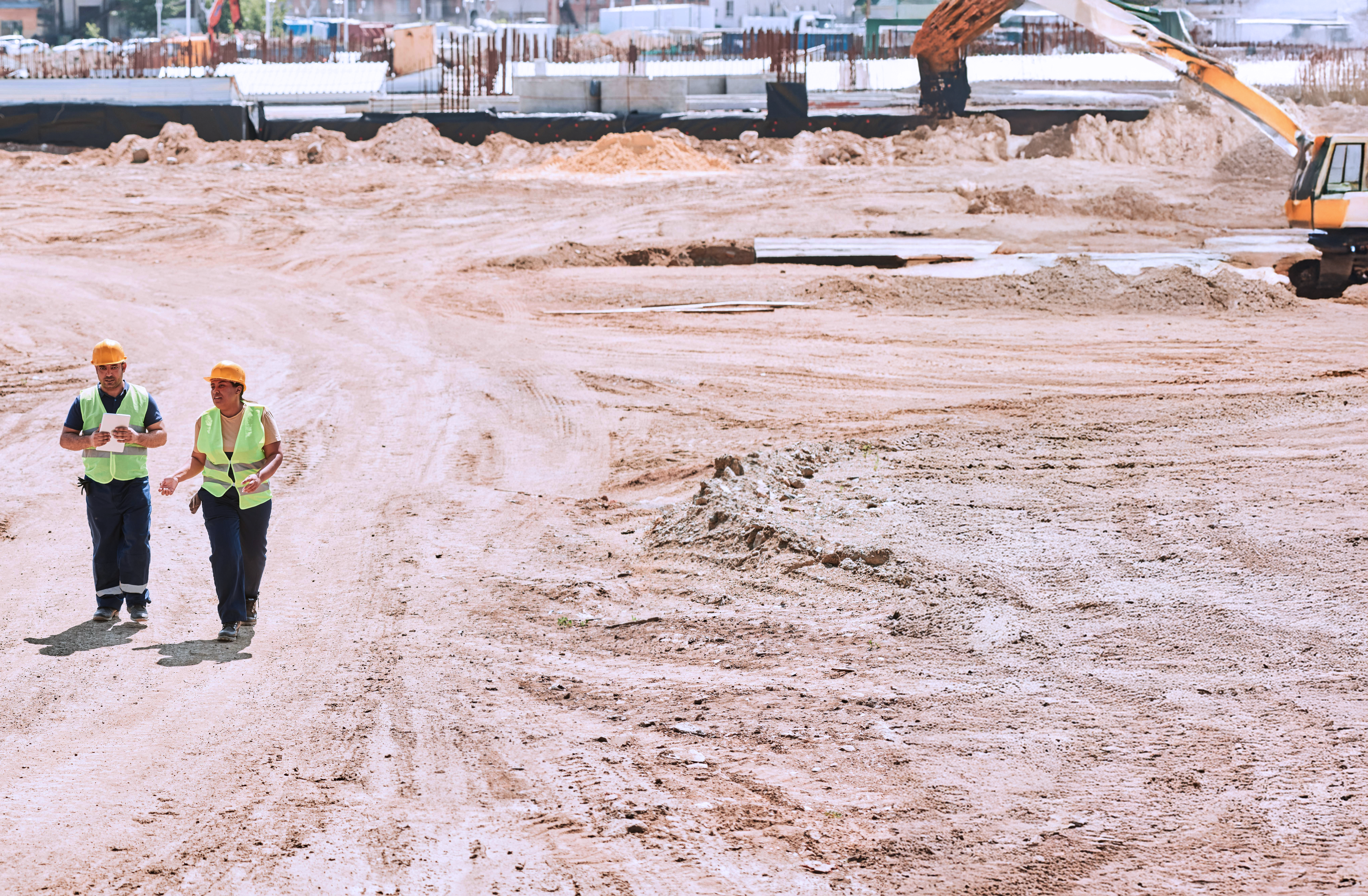 construciton workers on site