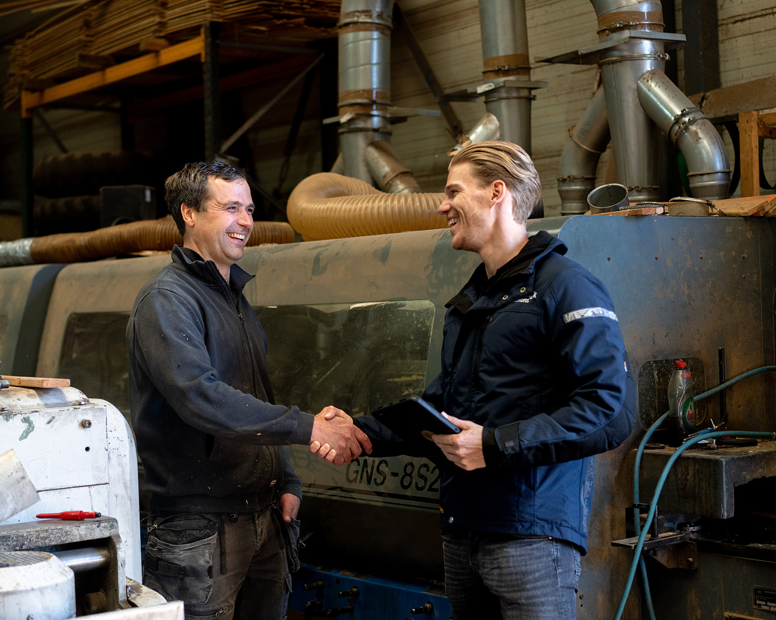 two people closing a deal