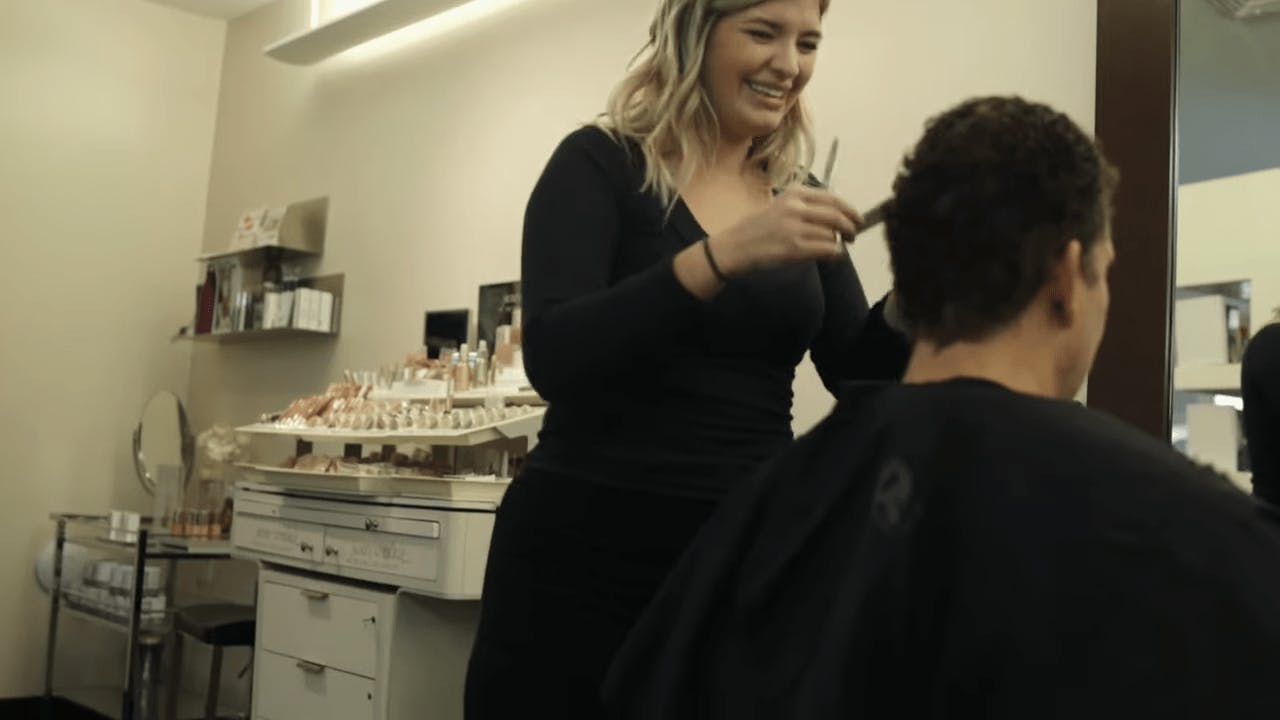 Man getting haircut