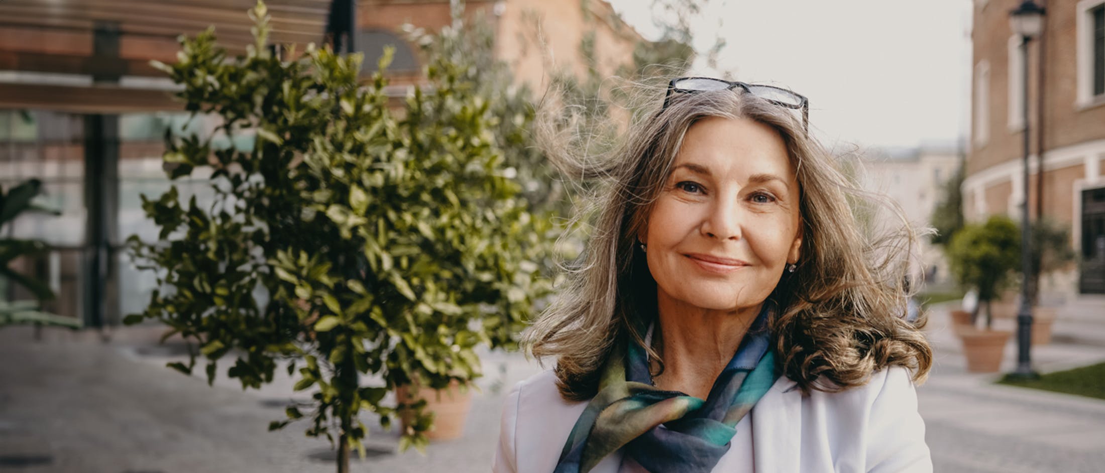Woman smiling