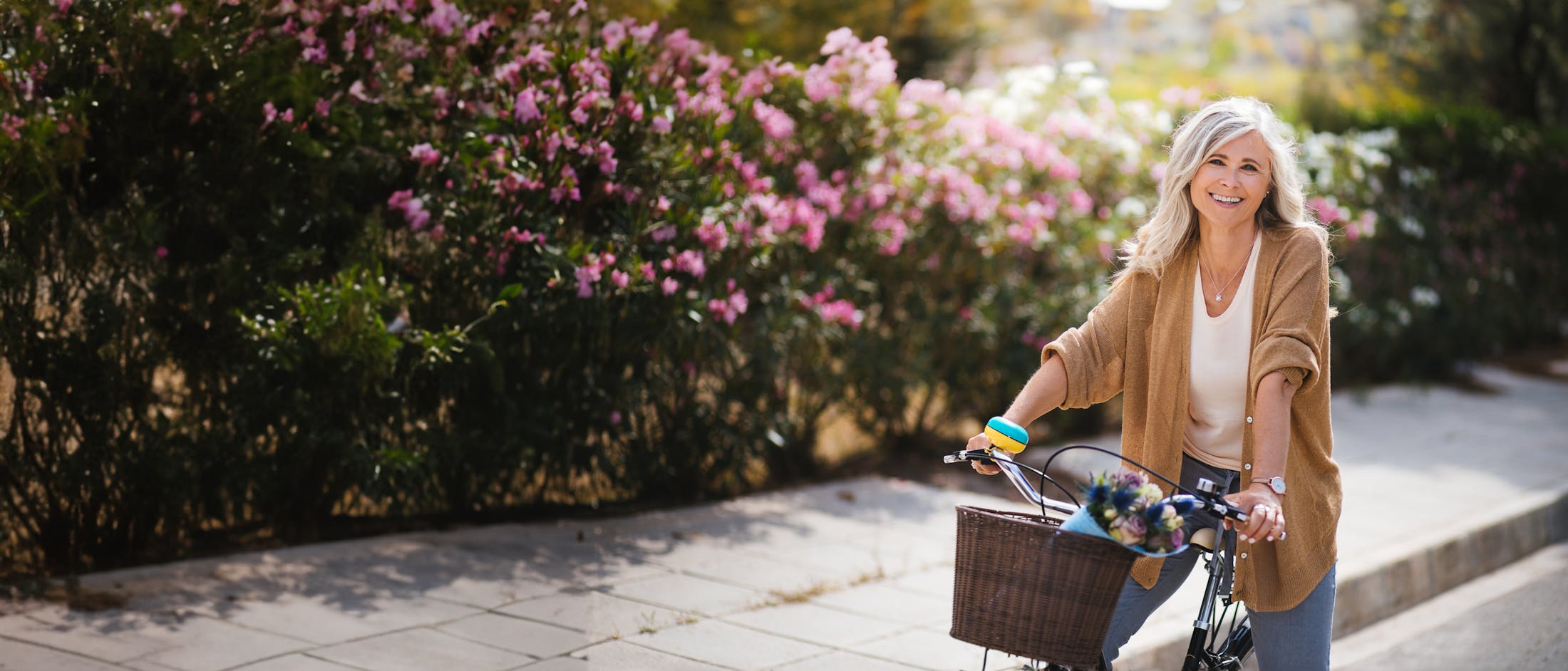Woman on bike