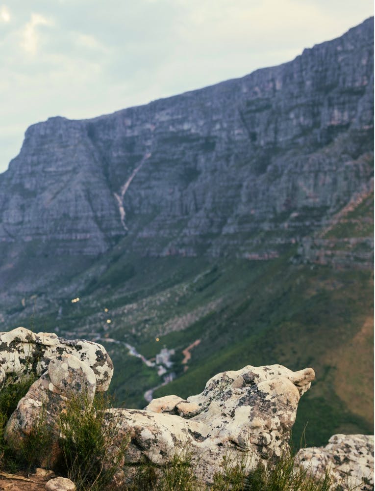 The side of a mountain