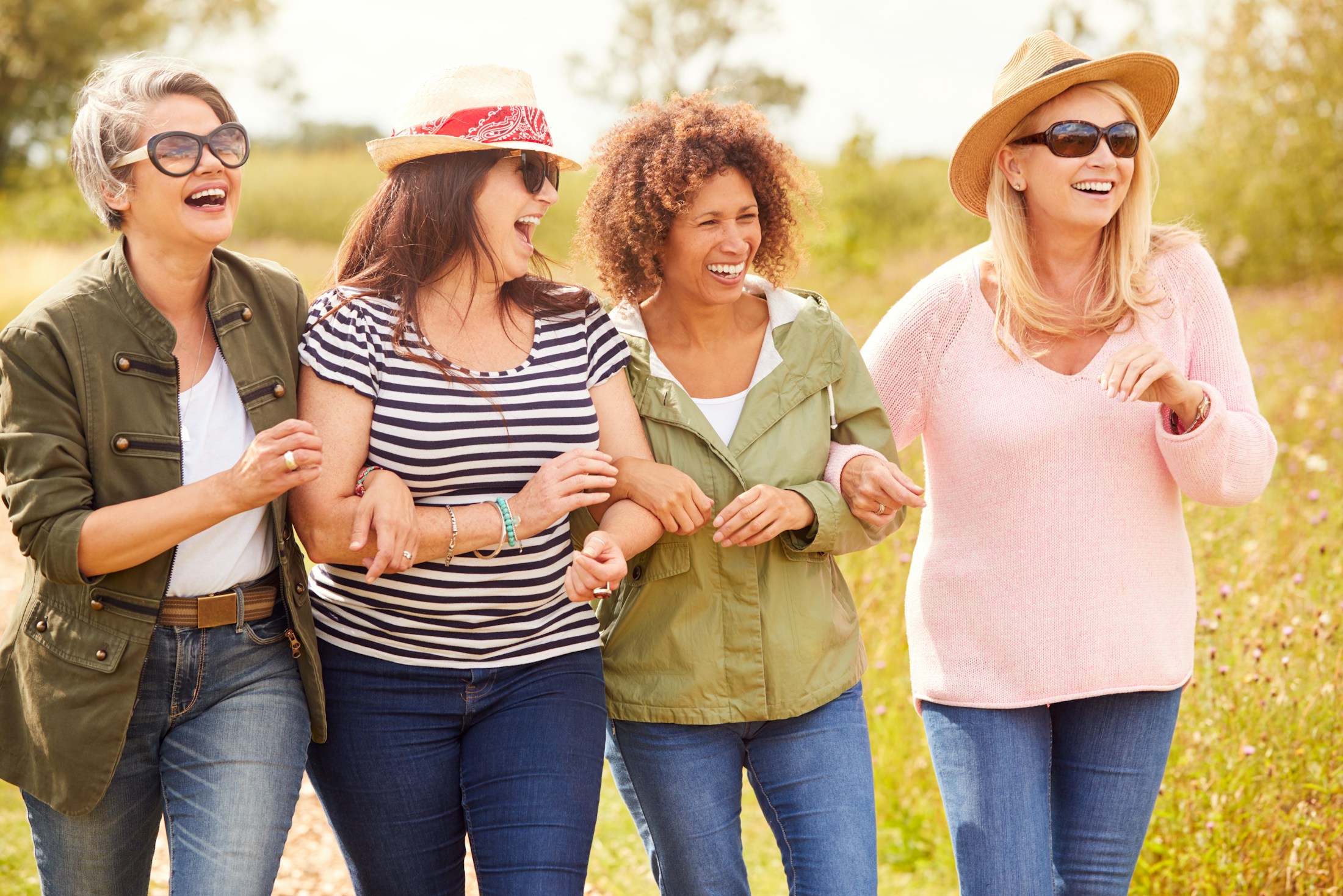 Group of women out for a walk