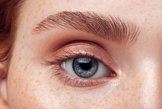 close up image of woman's eye