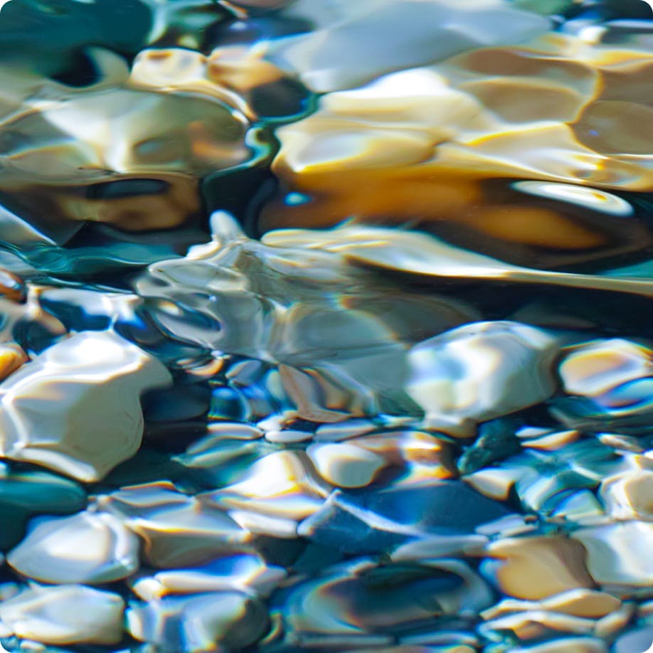 Rocks in a body of water