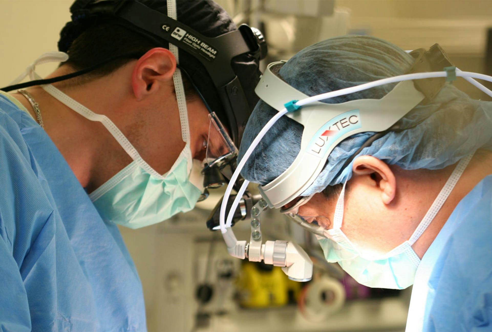 Dr. James M. Ridgway performing surgery