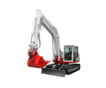 Raupenbagger Takeuchi TB2150 online mieten bagger takeuchi tb1140 von vorne