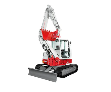 Midibagger Takeuchi TB280FR online mieten bagger takeuchi tb280fr von links