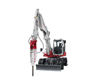 bagger takeuchi tb295w mit hydraulikhammer
