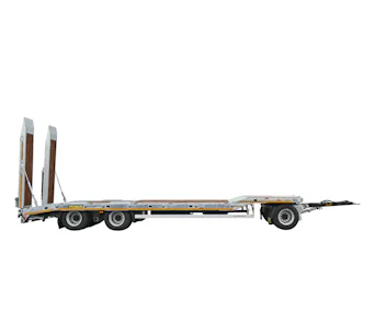 anhaenger humer 3 achs tieflader von vorne