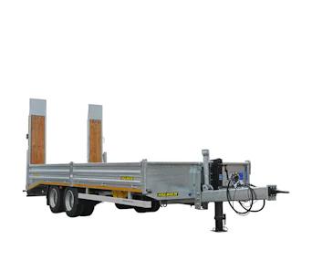 anhaenger humer 3 achs tieflader von vorne