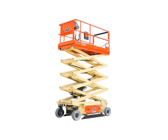 Scherenarbeitsbühne JLG 2646 ES online mieten scherenarbeitsbuehne jlg 2646 es seitlich