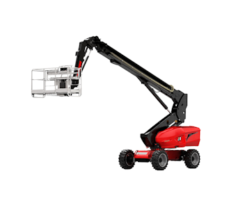 teleskoparbeitsbuehne manitou 280tj schraeg von der linken seite
