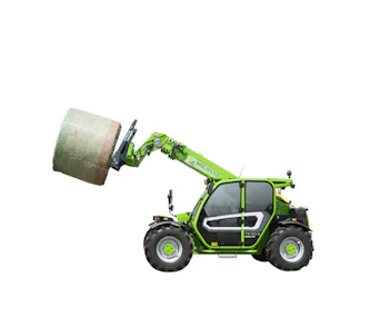 Teleskopstapler Merlo P30.9 online mieten teleskopstapler merlo p30.9 von der linken seite