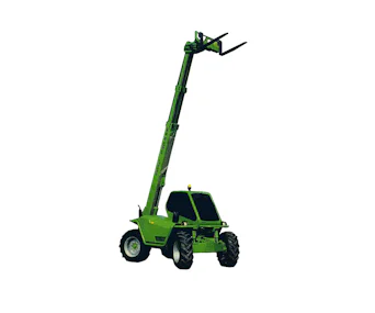 Teleskopstapler Merlo P30.9 online mieten teleskopstapler merlo p30.9 von der linken seite