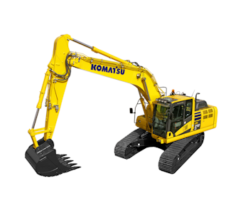 raupenbagger komatsu pc210lc von vorne