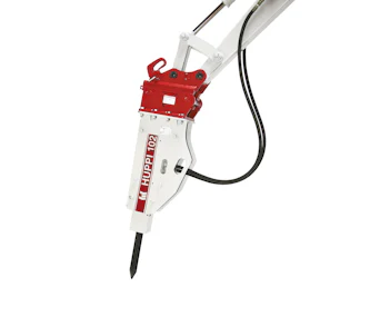 Hydraulikhammer TOKU HUPPI 102 online mieten hydraulikhammer toku huppbreak102 von der seite