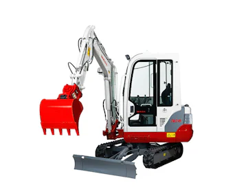 bagger takeuchi tb219 von der rechten seite