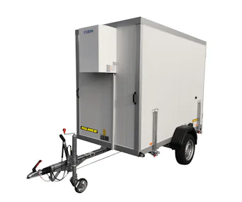 humer 2 achs kuehlanhaenger von vorne