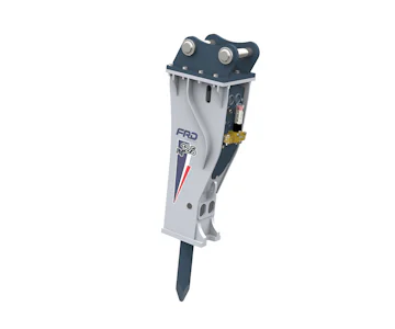 Hydraulikhammer FRD FXJ125 online mieten hydraulikhammer frd fxj125 von vorne