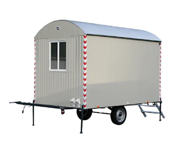 Bauwagen Finbau Finboy online mieten bauwagen finbau finboy von der seite