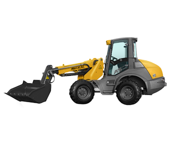 radlader mecalac as900 von der seite