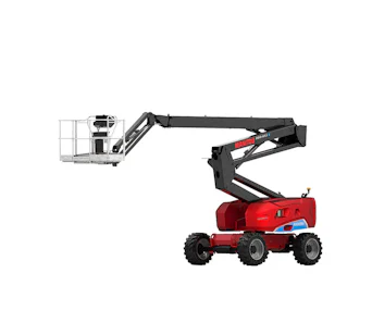 Gelenkteleskop Arbeitsbuehne Manitou 200 ATJE online mieten gelenkteleskop arbeitsbuehne manitou 200 atje schraeg von der linken seite