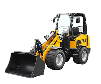 Schäffer Radlader 24E online mieten schaeffer radlader 24 e von der seite mit schaufel