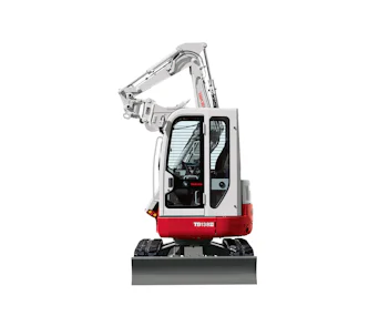huellkreisbagger takeuchi tb138fr seitlich gedreht