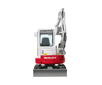 huellkreisbagger takeuchi tb138fr von hinten