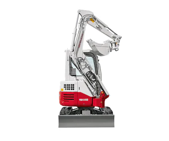 huellkreisbagger takeuchi tb138fr seitlich gedreht