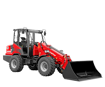 schaeffer radlader 6680 T von der seite mit schaufel
