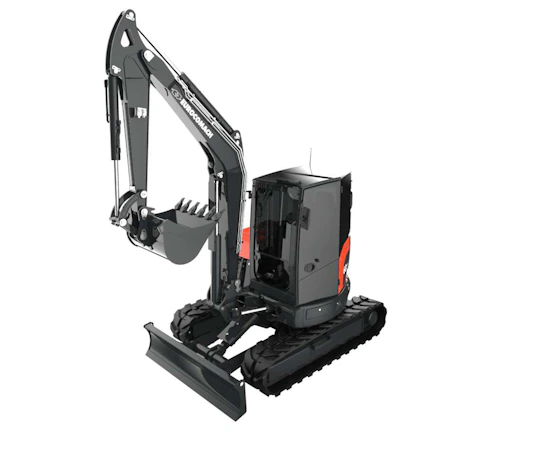 Minibagger Eurocomach 60ZT online mieten minibagger eurocomach 60zt schraeg von der seite
