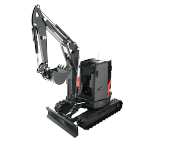 Midibagger Eurocomach 65TR online mieten midibagger eurocomach 65tr schraeg von der seite mit loeffel