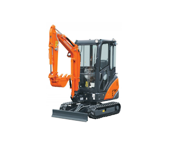 minibagger hitachi zx 18 von vorne