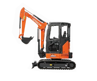 minibagger hitachi zx 26 u von der seite