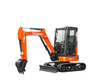 minibagger hitachi zx 26 u von der seite
