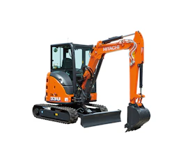 minibagger hitachi zx 33 u von der seite