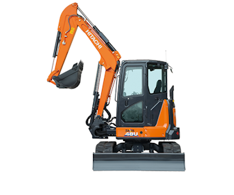 minibagger hitachi zx 48 u von der seite