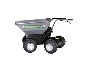 raddumper muck truck power barrow 4 wd von der seite