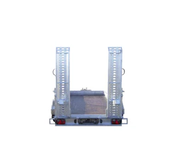 Anhänger Maschinentransporter Stedele MTS 301630 online mieten anhaenger stedele maschinentransporter mts 301630 von hinten mit auffahrrampen