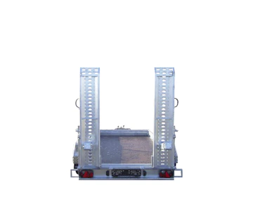 Anhänger Maschinentransporter Stedele MTS 301630 online mieten anhaenger stedele maschinentransporter mts 301630 von hinten mit auffahrrampen